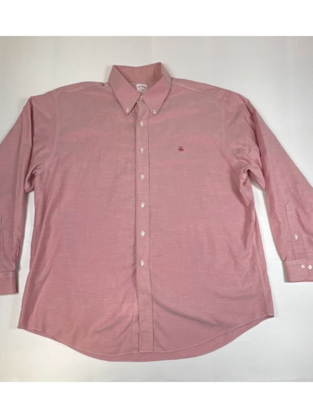 Brooks Brothers Men XL Pink Supima Cotton Non-Iron Long Sleeve Button Down Shirt